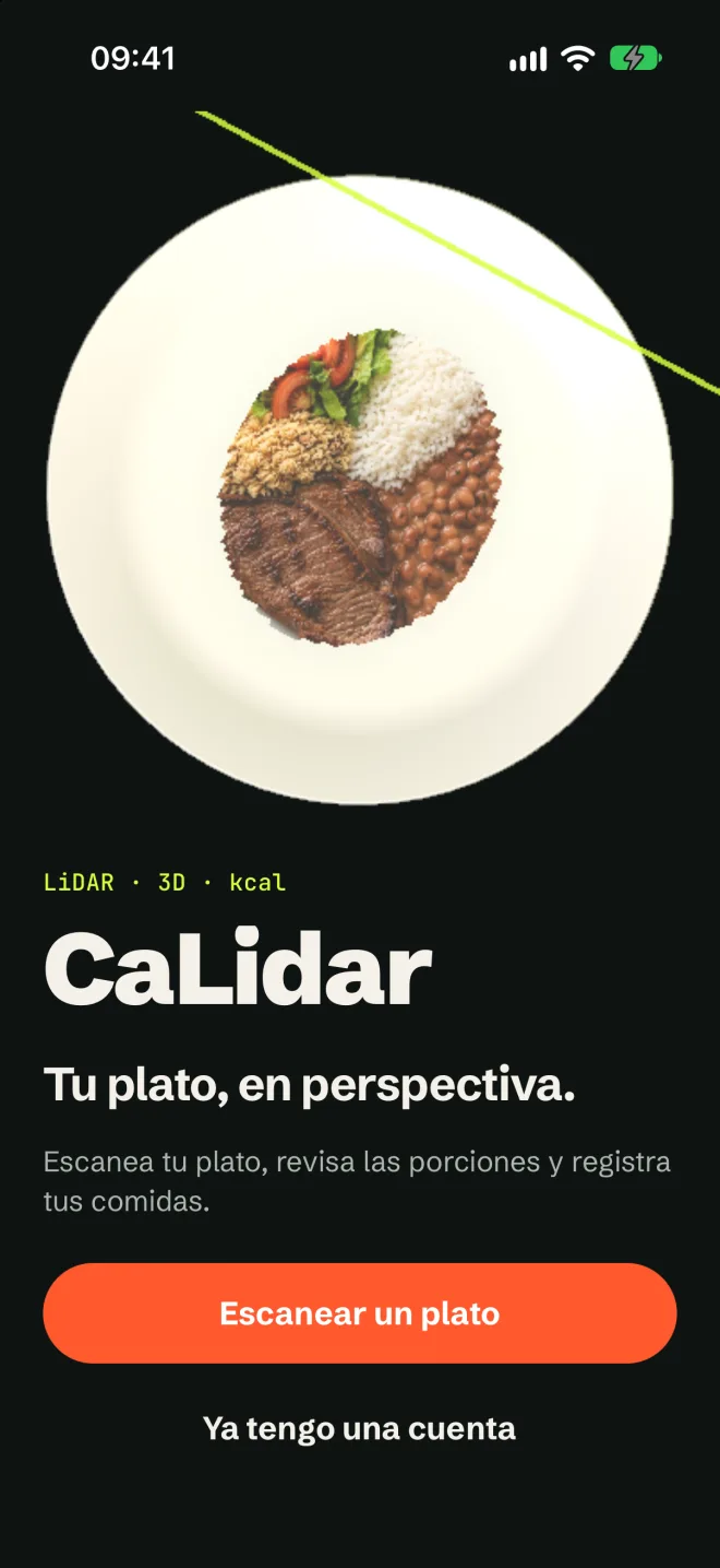 Pantalla de bienvenida de la app, con inicio de sesión con Apple opcional.